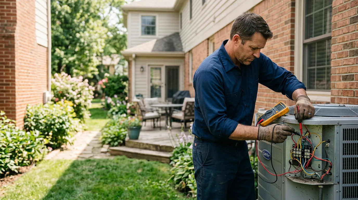 HVAC technician working near Fort Littleton, PA